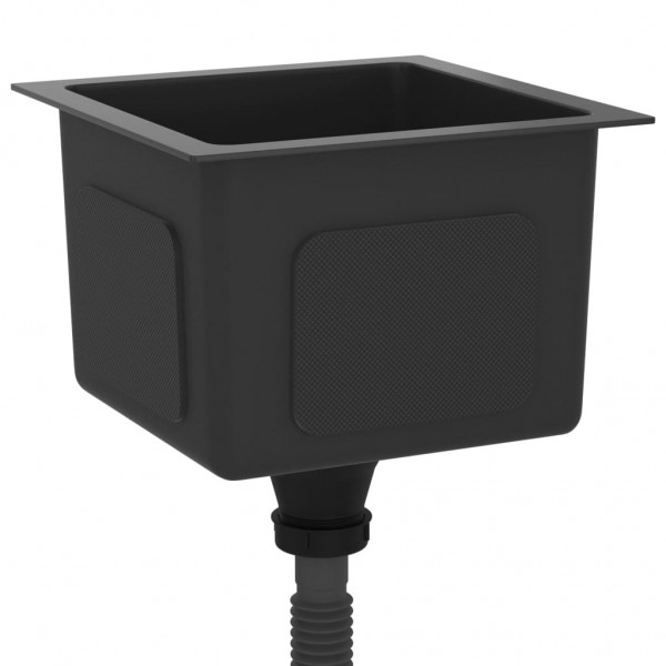 Fregadero hecho a mano acero inoxidable negro M 4