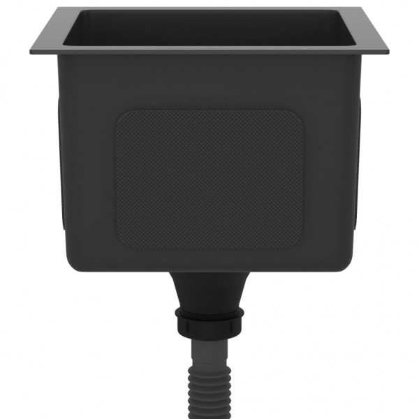 Fregadero hecho a mano acero inoxidable negro M 5