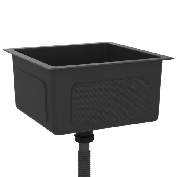 Fregadero hecho a mano acero inoxidable negro M 4