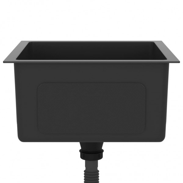 Fregadero hecho a mano acero inoxidable negro M 5