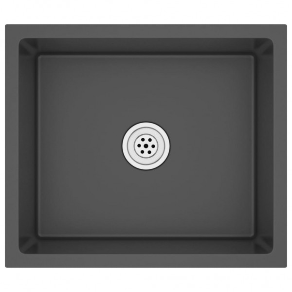 Fregadero hecho a mano acero inoxidable negro D