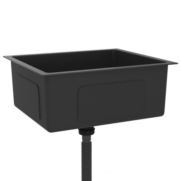 Lava-louça de cozinha artesanal aço inoxidável preto M 3