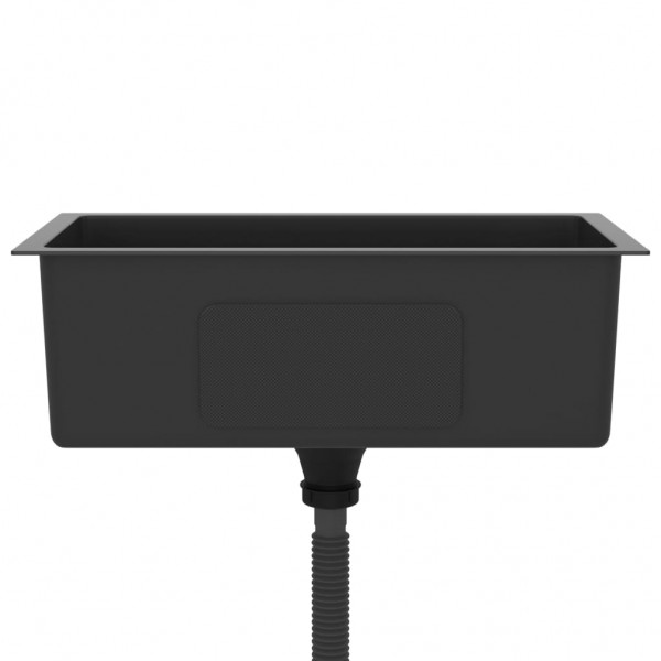 Fregadero hecho a mano acero inoxidable negro M 4