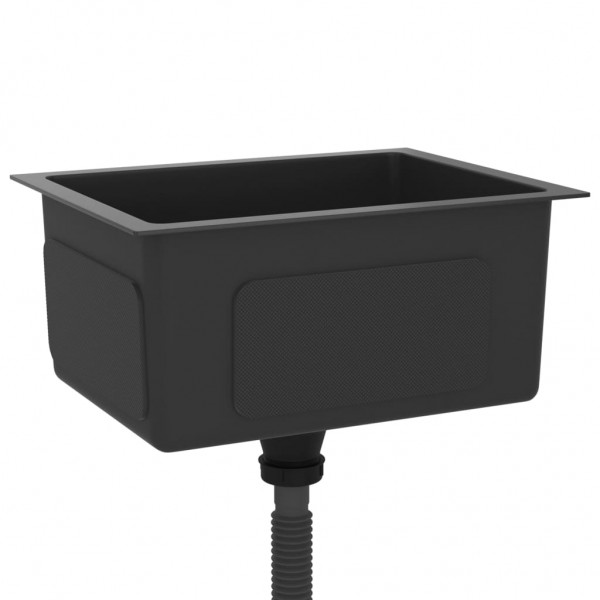 Fregadero hecho a mano acero inoxidable negro M 4