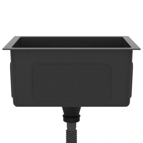 Fregadero hecho a mano acero inoxidable negro M 5