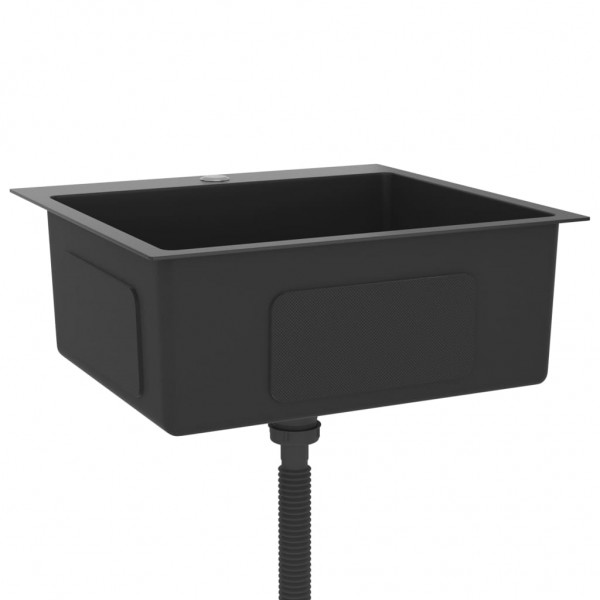 Lava-louça de cozinha artesanal aço inoxidável preto M 4