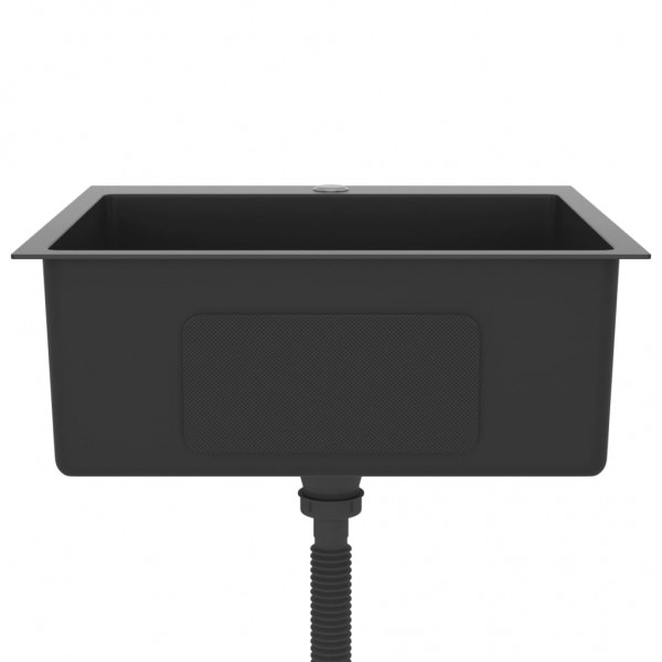 Lava-louça de cozinha artesanal aço inoxidável preto M 5