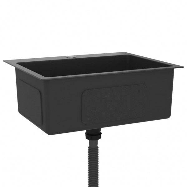 Lava-louça de cozinha artesanal aço inoxidável preto M 5