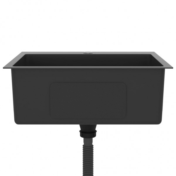 Fregadero hecho a mano de acero inoxidable negro M 5