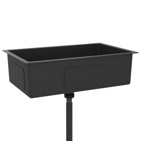 Lava-louça de cozinha artesanal aço inoxidável preto M 4