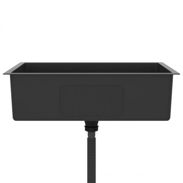 Fregadero hecho a mano de acero inoxidable negro M 5