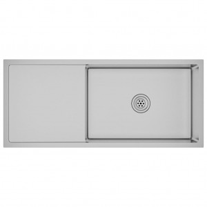 Fregadero de cocina hecho a mano de acero inoxidable H