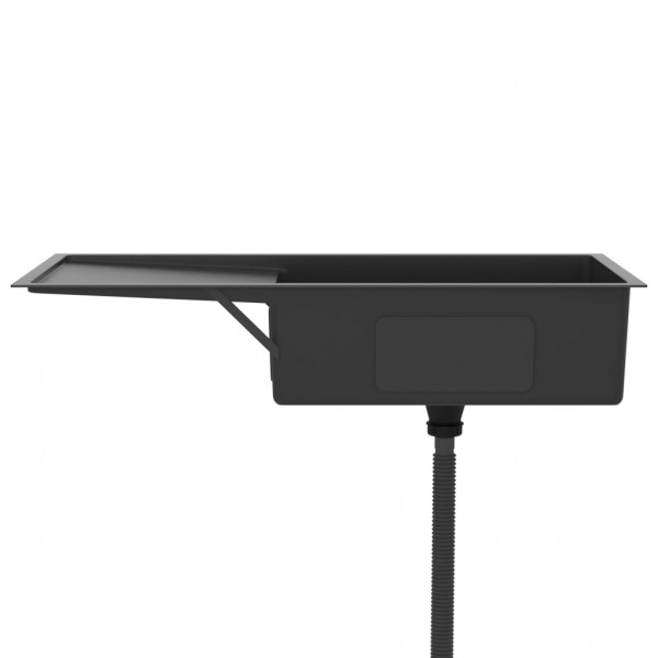 Fregadero hecho a mano acero inoxidable negro M 5