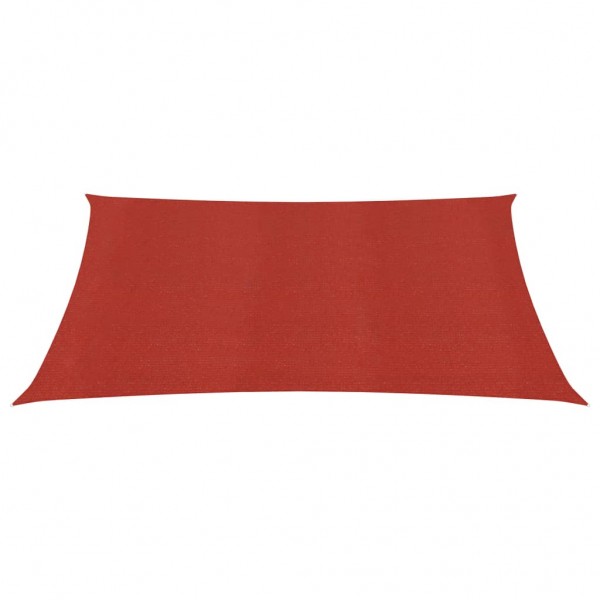 Para-sol estilo vela 160 g/m² 3.6x3.6 m PEAD vermelho M 3