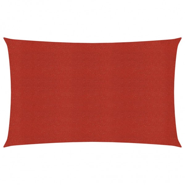 Toldo de vela HDPE rojo 160 g/m² 2x4 m D
