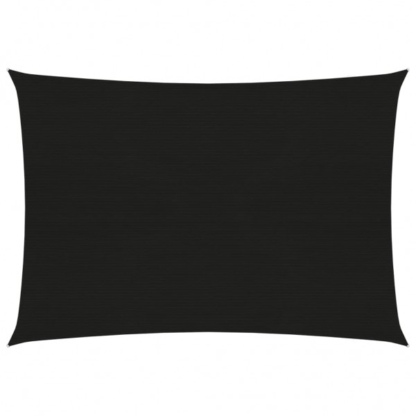Toldo de vela HDPE negro 160 g/m² 2.5x4 m D