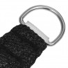 Toldo de vela HDPE negro 160 g/m² 5x6x6 m 4