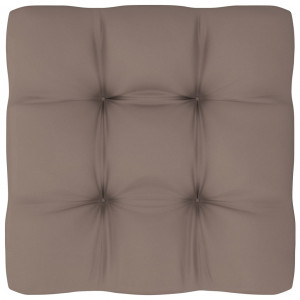 Cusco para sofá de paletes de tecido cinza taupe 70x70x12 cm H