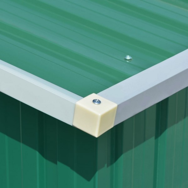 Cobertizo de jardín acero galvanizado verde 257x779x181 cm M 4