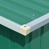 Cobertizo de jardín acero galvanizado verde 257x779x181 cm 4