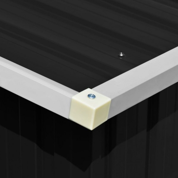 Abrigo de jardim 257x779x181 cm aço galvanizado antracite M 4