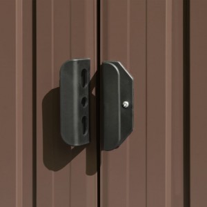 Abrigo de jardim 257x779x181 cm aço galvanizado castanho H