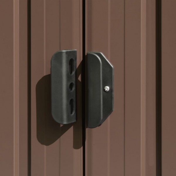 Cobertizo de jardín acero galvanizado marrón 257x779x181 cm M 2