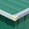 Abrigo de jardim 257x990x181 cm aço galvanizado verde 3