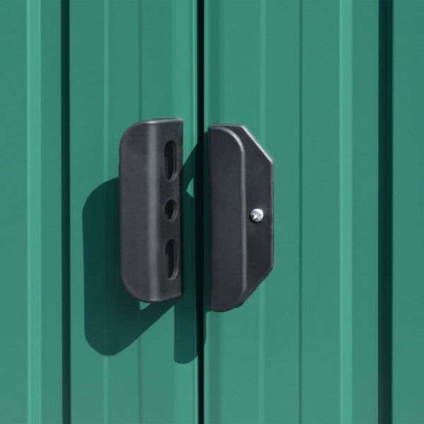 Cobertizo de jardín acero galvanizado verde 257x990x181 cm M 4