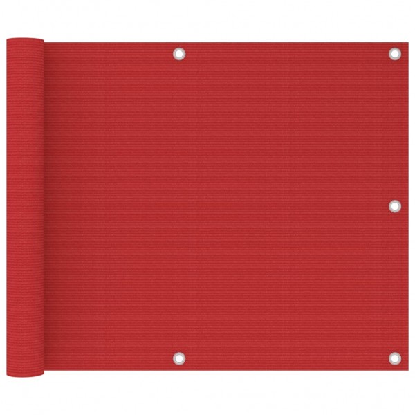 Toldo para balcón HDPE rojo 75x500 cm D