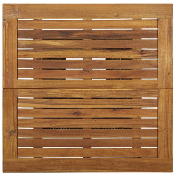 Mesa alta ratán sintético y madera de acacia gris 80x80x110 cm M 4