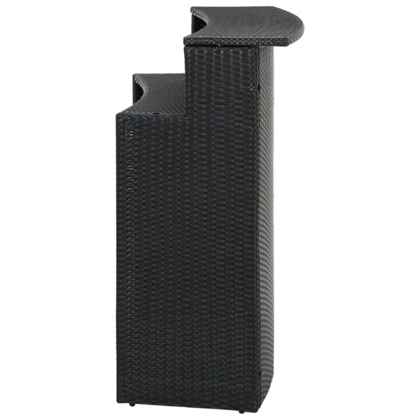 Mesa de bar para jardim 120x55x110 cm vime PE preto M 4