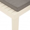 Silla de jardín con cojín plástico blanco 5