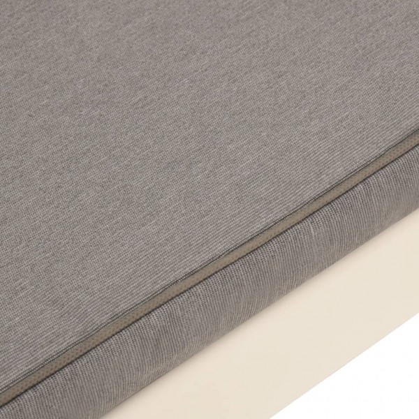 Banco lounge de jardim com almofadão plástico branco M 5