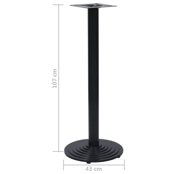 Pata de mesa de bistró hierro fundido negro Ø43x107 cm M 5