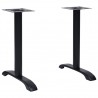 Pernas de mesa de bistrô 2 peças ferro fundido preto 61x8x72 cm 1