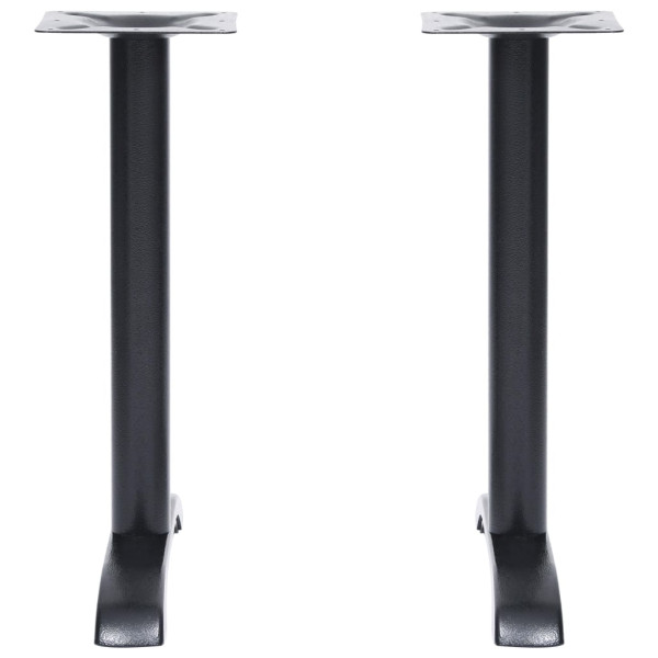 Patas de mesa de bistró 2 uds hierro fundido negro 61x8x72 cm M 3