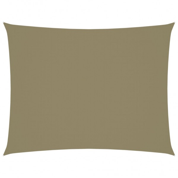 Toldo de vela rectangular tela oxford beige 6x7 m D