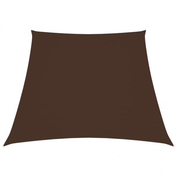 Toldo de vela trapezoidal de tela oxford marrón 2/4x3 m D