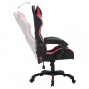 Silla gaming con luces LED RGB cuero sintético rojo y negro 5