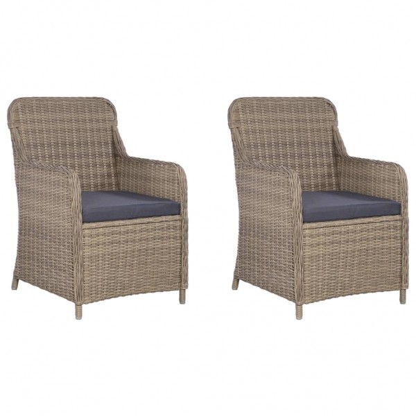 3 pcs conjunto de jantar para jardim castanho M 5