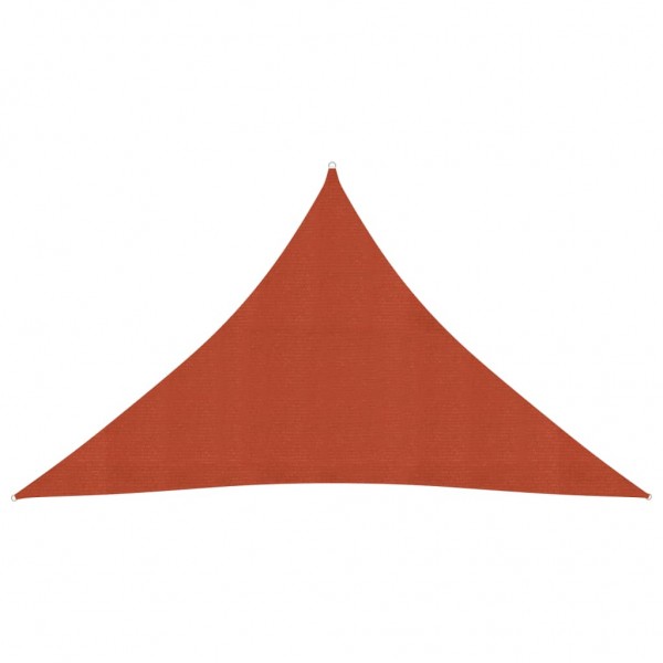 Toldo de vela HDPE terracota 160 g/m² 3.5x3.5x4.9 m D