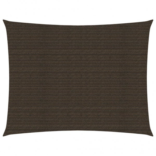 Toldo de vela HDPE marrón 160 g/m² 2.5x4 m D