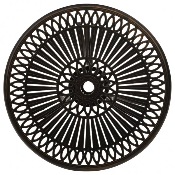 Mesa de jardín aluminio fundido color bronce 62x62x65 cm M 3