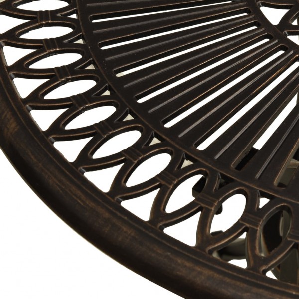 Mesa de jardim 62x62x65 cm alumínio fundido bronze M 4