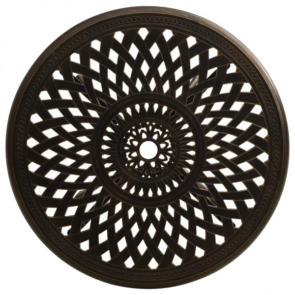 Mesa de jardim 78x78x72 cm alumínio fundido bronze M 3