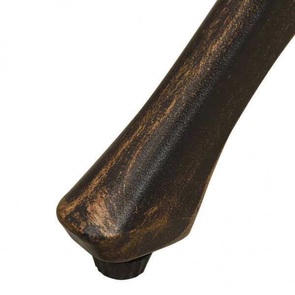 Mesa de jardim 90x90x74 cm alumínio fundido bronze M 5