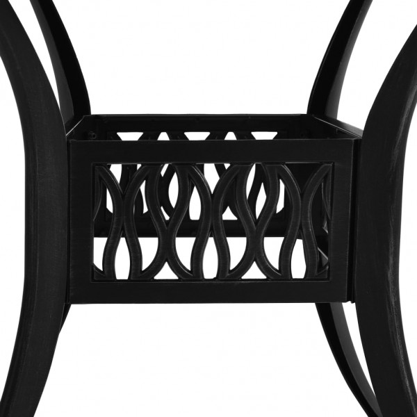 Mesa de jardim 90x90x74 cm alumínio fundido preto M 4