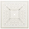 Mesa de jardín aluminio fundido blanco 90x90x73 cm 3