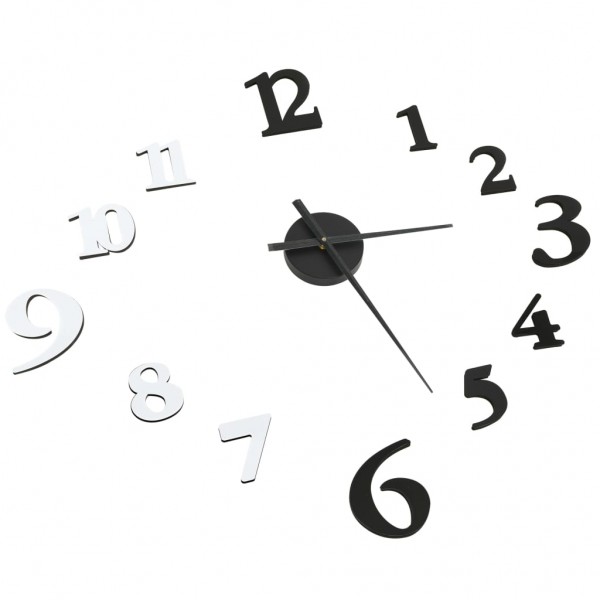 Reloj 3D de pared con diseño moderno blanco y negro 100 cm XXL M 3